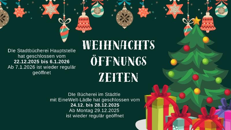 Plakat: Weihnachtsöffnung
